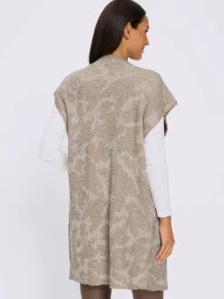 Gilet en tricot coupe ouverte affinante