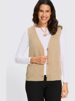 Gilet en tricot tricot ajouré
