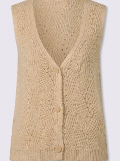 Gilet en tricot tricot ajouré