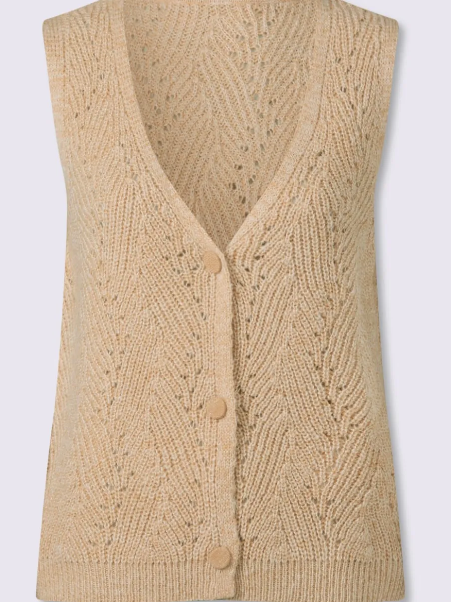 Gilet en tricot tricot ajouré