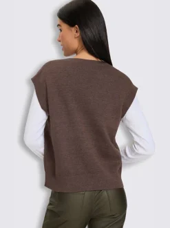 Gilet en tricot tricot fin élégant