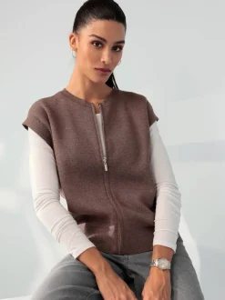 Gilet en tricot tricot fin élégant