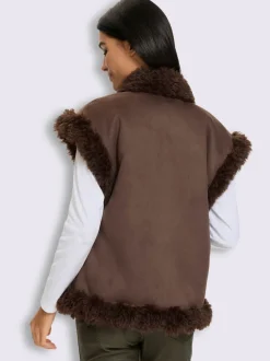 Gilet imitation fourrure intérieur en imitation fourrure toute douce