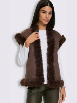 Gilet imitation fourrure intérieur en imitation fourrure toute douce