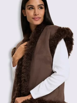 Gilet imitation fourrure intérieur en imitation fourrure toute douce