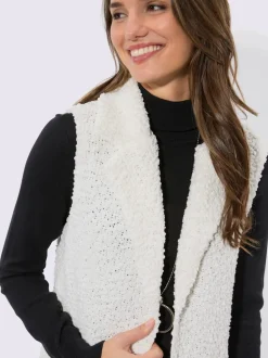 Gilet long acrylique facile d'entretien