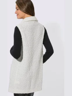 Gilet long acrylique facile d'entretien