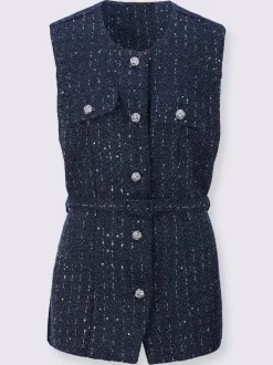 Gilet long qualité bouclée