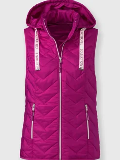Gilet matelassé avec col montant et capuche amovible