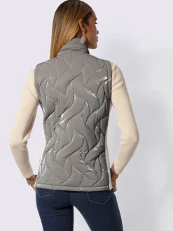 Gilet matelassé empiècements latéraux contrastés