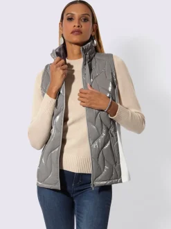 Gilet matelassé empiècements latéraux contrastés