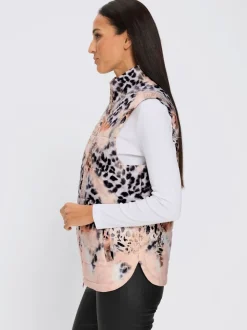 Gilet matelassé imprimé mode