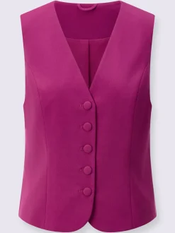 Gilets de costume avec col en V et boutons