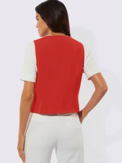 Gilets de costume avec col en V et boutons