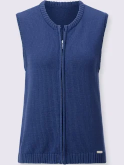 Gilets en tricot sans manches à encolure ronde