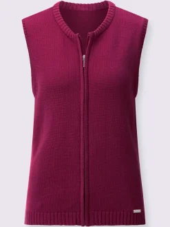 Gilets en tricot sans manches à encolure ronde