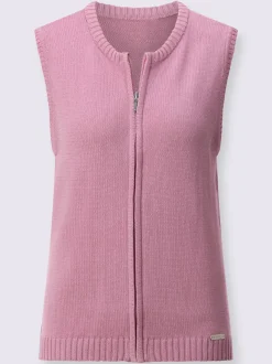 Gilets en tricot sans manches à encolure ronde