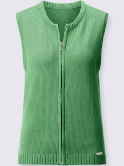 Gilets en tricot sans manches à encolure ronde