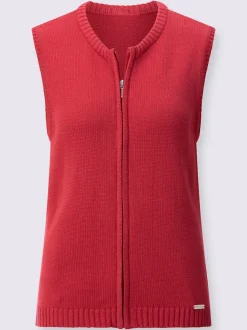 Gilets en tricot sans manches à encolure ronde