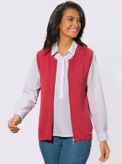 Gilets en tricot sans manches à encolure ronde