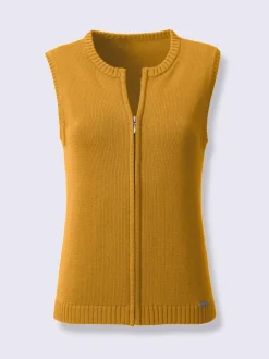 Gilets en tricot sans manches à encolure ronde