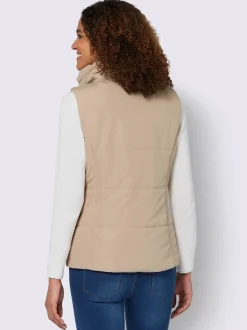 Gilets matelassés col montant à poches zippées pratiques