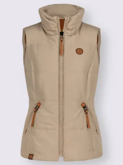 Gilets matelassés col montant à poches zippées pratiques