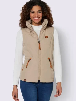 Gilets matelassés col montant à poches zippées pratiques