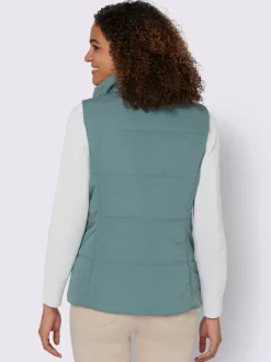 Gilets matelassés col montant à poches zippées pratiques
