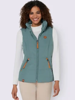 Gilets matelassés col montant à poches zippées pratiques