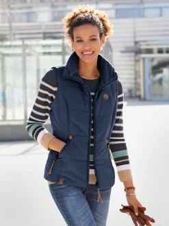 Gilets matelassés col montant à poches zippées pratiques