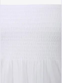 Haut bandeau en viscose fluide à partie smockée et ourlet élastiqué