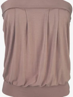 Haut bandeau fluide avec plis à l'encolure et ourlet extensible