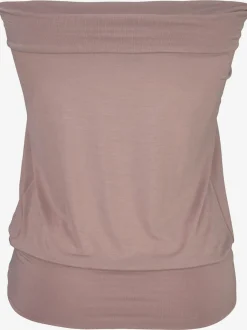 Haut bandeau fluide avec plis à l'encolure et ourlet extensible