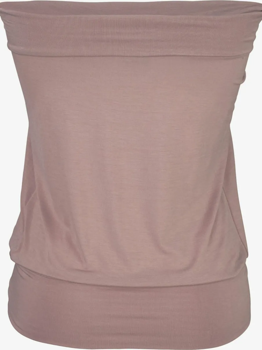 Haut bandeau fluide avec plis à l'encolure et ourlet extensible