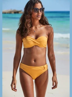 Haut de bikini bandeau à armatures avec bonnets rembourrés et bretelles amovibles