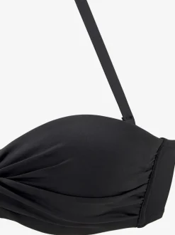 Haut de bikini bandeau à armatures avec bonnets rembourrés et bretelles amovibles
