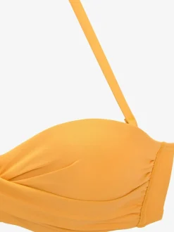 Haut de bikini bandeau à armatures avec bonnets rembourrés et bretelles amovibles
