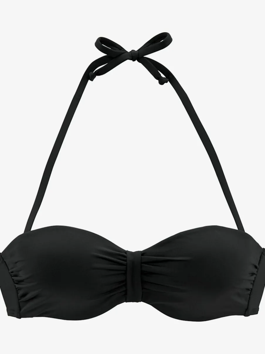 Haut de bikini bandeau à armatures avec bonnets rembourrés