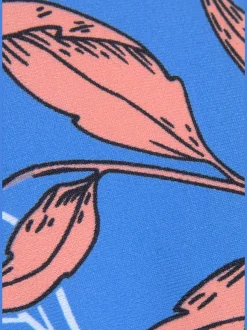 Haut de bikini bandeau à armatures avec motif floral
