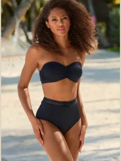 Haut de bikini bandeau à armatures avec motif ajouré