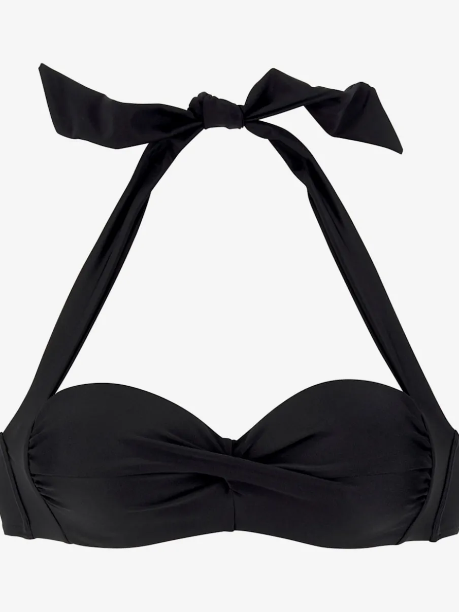 Haut de bikini bandeau à armatures avec effet twisté
