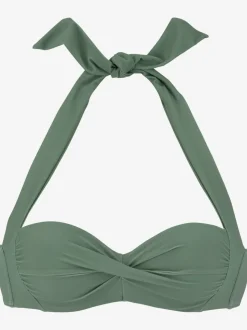 Haut de bikini bandeau à armatures avec effet twisté