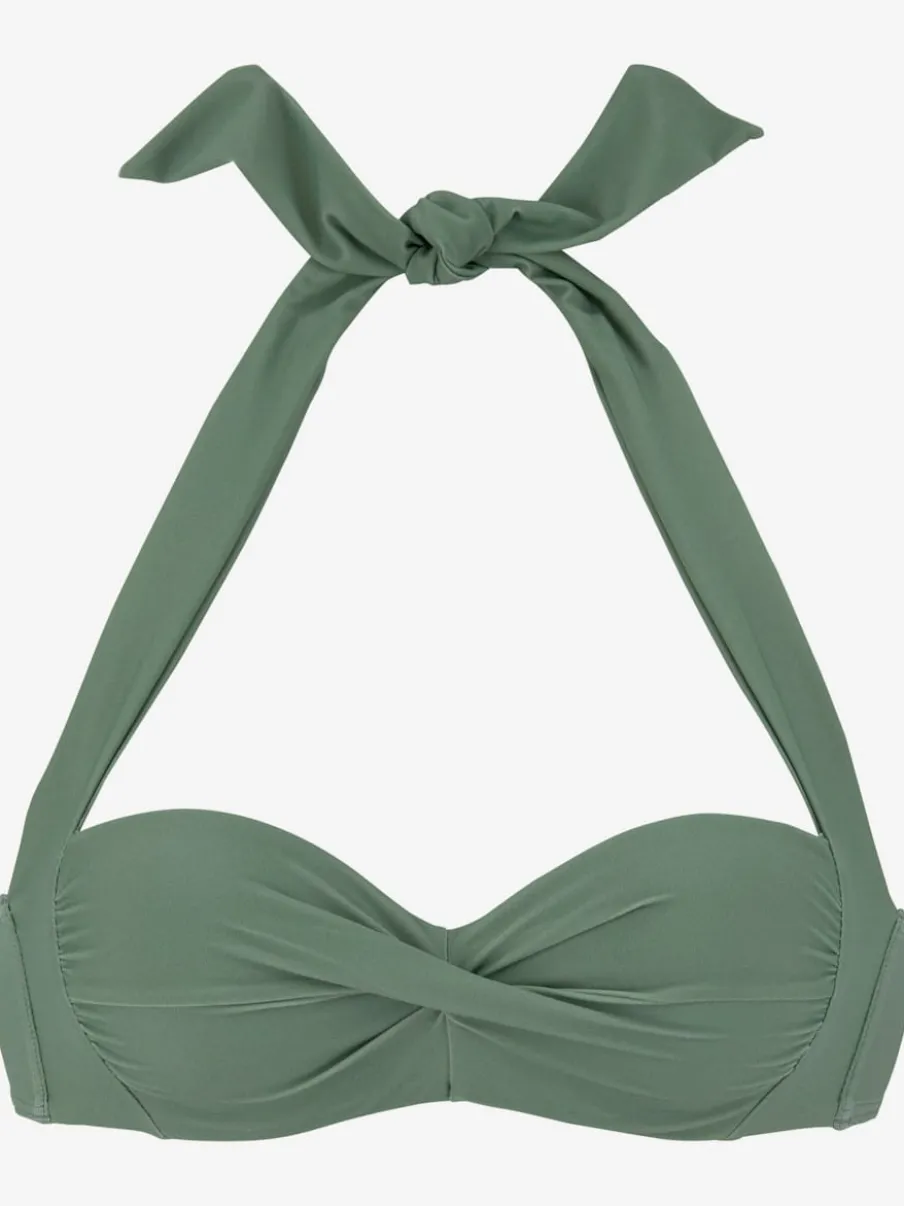 Haut de bikini bandeau à armatures avec effet twisté