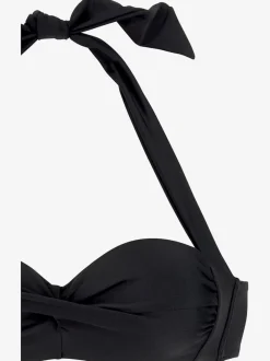 Haut de bikini bandeau à armatures avec effet twisté