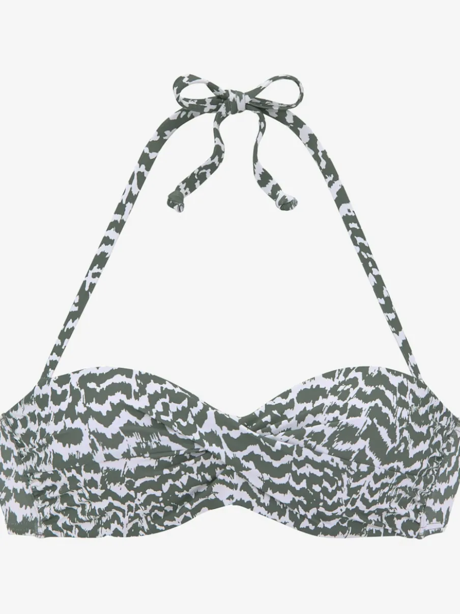 Haut de bikini bandeau à armatures avec bonnets rembourrés