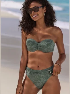Haut de bikini bandeau à armatures avec bretelles multiway