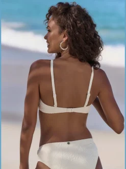 Haut de bikini bandeau à armatures avec bretelles multiway