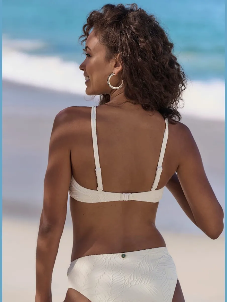 Haut de bikini bandeau à armatures avec bretelles multiway