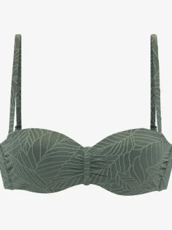Haut de bikini bandeau à armatures avec bretelles multiway